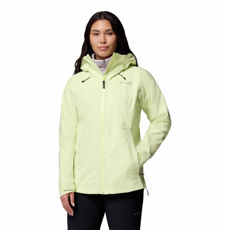 Vedenpitävä takki Columbia Northwest Explorer 3L Shell (Citron Haze) Naisille