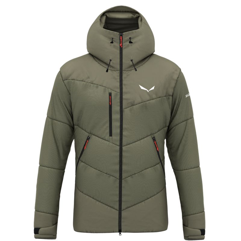 Dunjakke til alpinisme Salewa Ortles Heavy 2 Powertex Down Jakke (faded green) Mænd