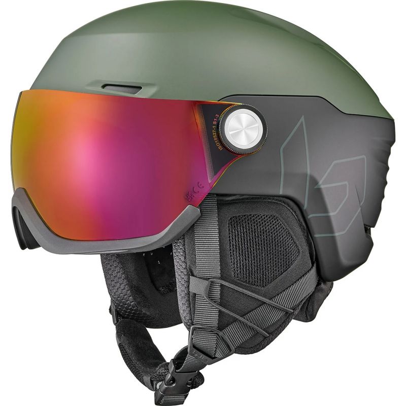 Sk helmet with visor BOLLE V-RYFT PURE (Sun Forest Matte - Photochromic Red Cat 1 to 3) Unisex