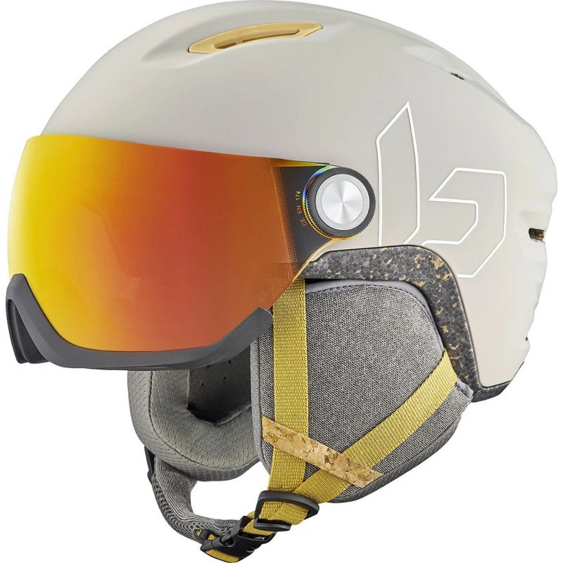 Skihelmet met vizier BOLLE V-ATMOS (Oatmeal Matte - Photochromic Fire Red cat 1 tot 3) Unisex