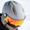 Casque de ski à visière BOLLE V-ATMOS (Oatmeal Matte - Photochromic Fire Red cat 1 to 3) Mixte 