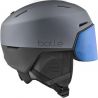 Casco de esquí X-FUSION MIPS Titanium Black Matte con visera - Azul fotocrómico Cat 1 a 3