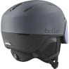 Casco de esquí X-FUSION MIPS Titanium Black Matte con visera - Azul fotocrómico Cat 1 a 3