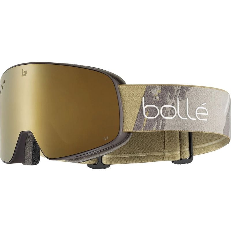 Skimaske BOLLE NEVADA (Rock Camo Matte - Gold cat 3)