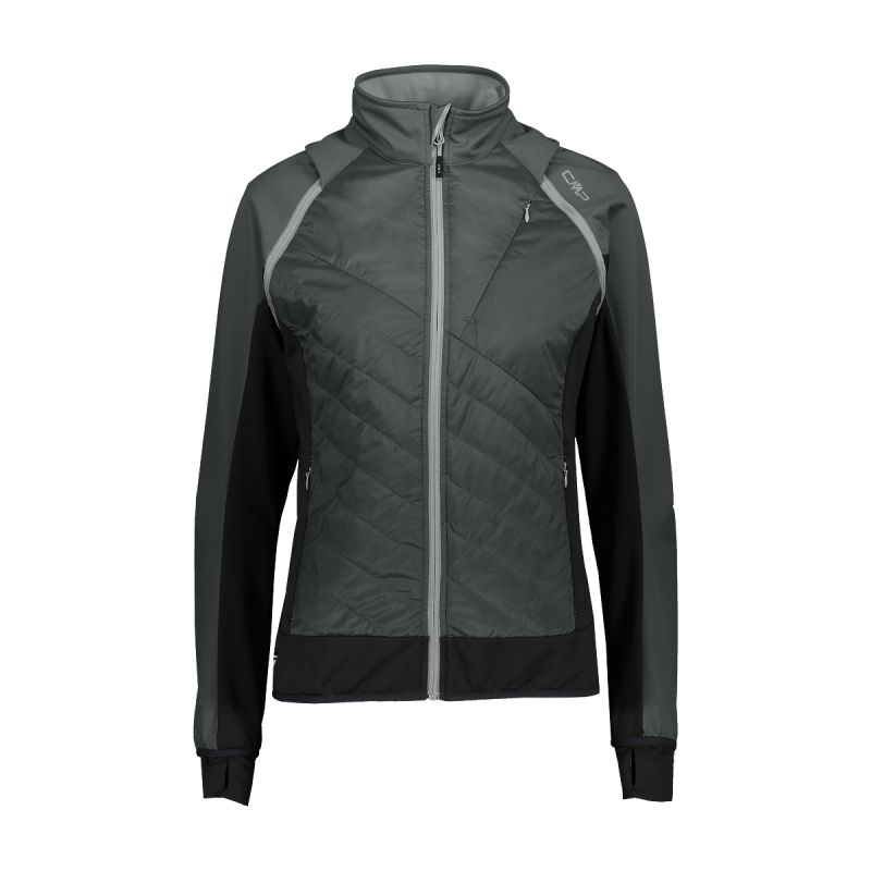 Giacca ibrida CMP JACKET WITH DETACHABLE SLEEVES (ANTRACITE) Donna
