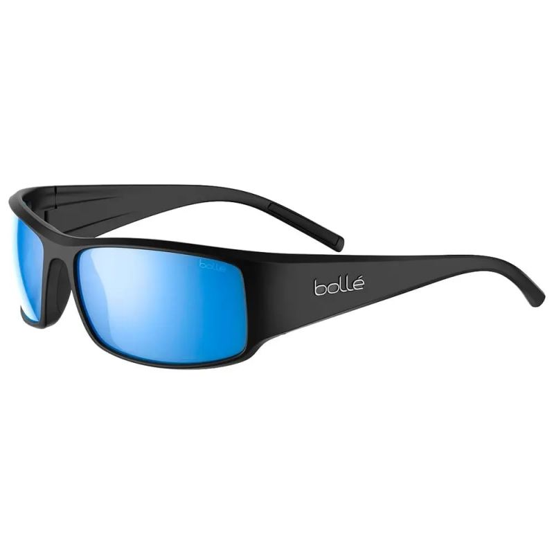 Aurinkolasit BOLLE KING (Musta Matte - Taivaansininen Polarisoitu) cat 3