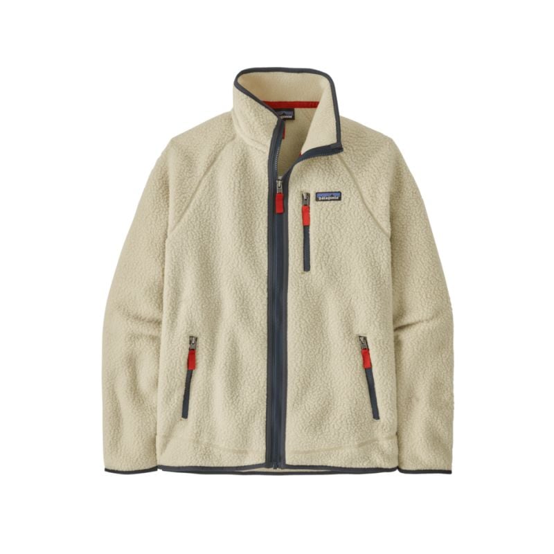 Fleece Patagonia M's Retro Pile Jkt (Pelican w/Smolder Blue) Men