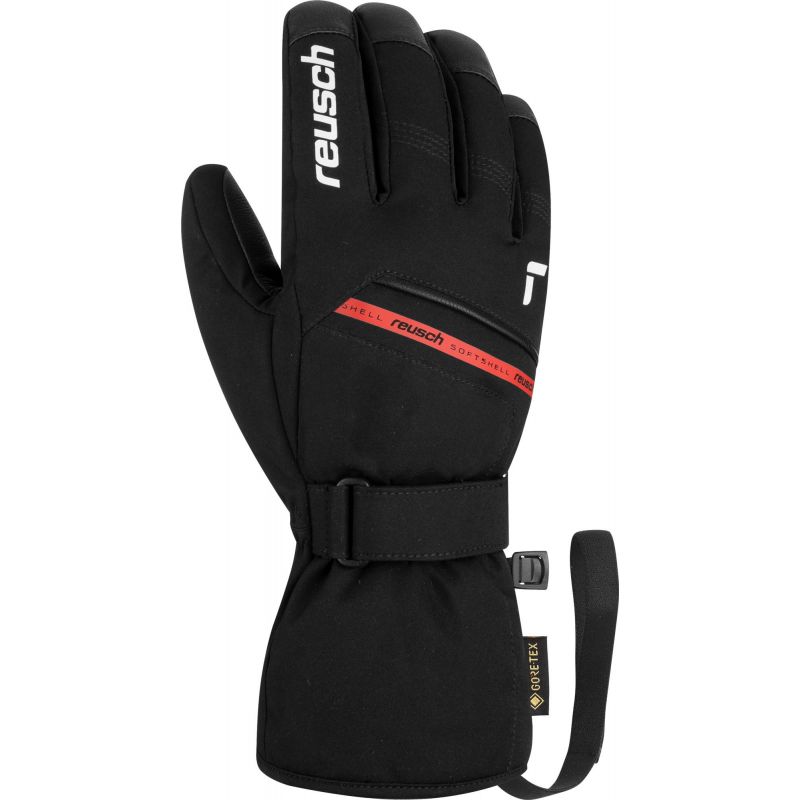 Gants de ski REUSCH Morris Gore-tex (black/white/fire red)