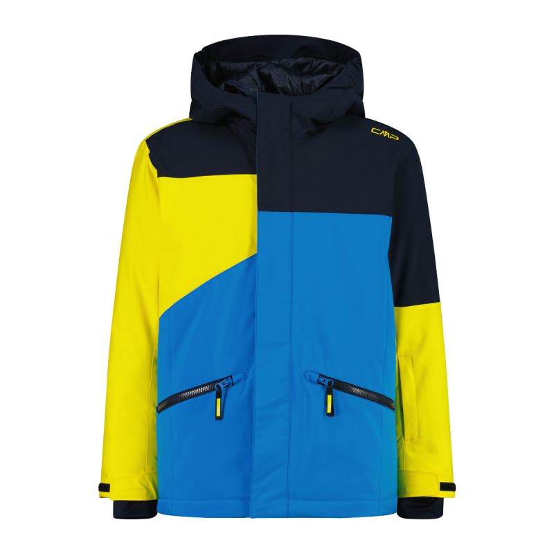 Skijakke CMP JACKET FIX HOOD (B.BLUE-ROYAL BLUE-WINTER SUN) Barn