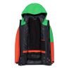 CMP KID JACKET FIX HOOD (ANTRACITE-DEEP MINT-TANGO)
