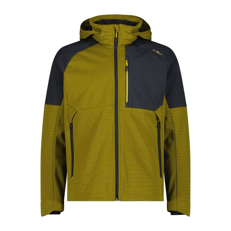 Veste Softshell CMP JACKET ZIP HOOD (GOLD GREEN) Homme
