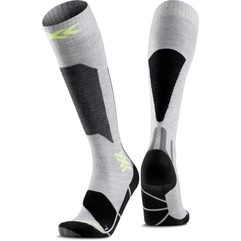 Sk socks X-SOCKS SKI DISCOVER OTC (RHINO GREY/CANARY)