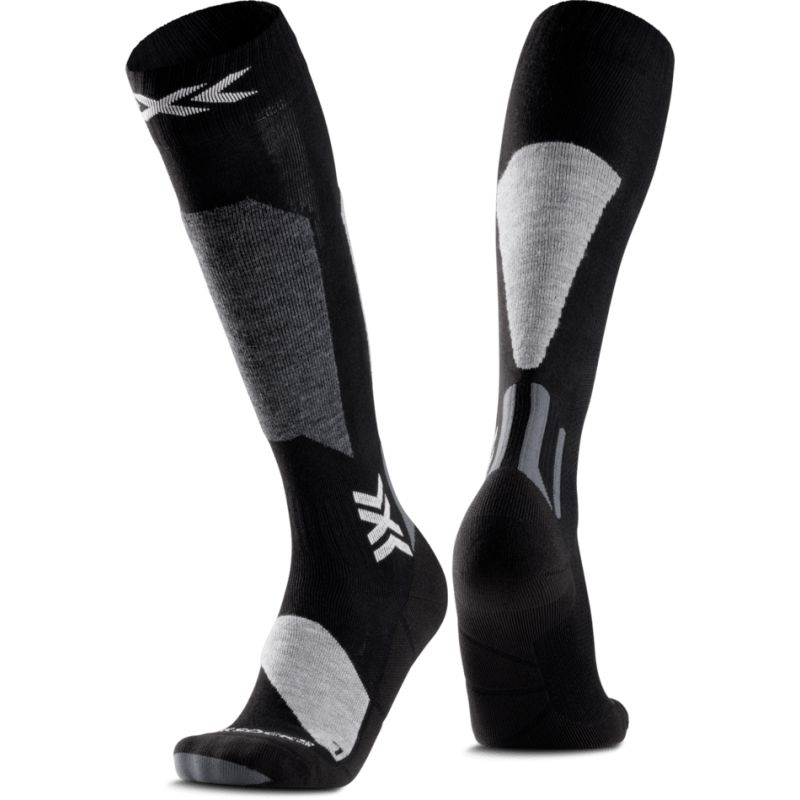 Hiihtosukat X-SOCKS SKI DISCOVER OTC (MUSTA / VAALENHARMAA)