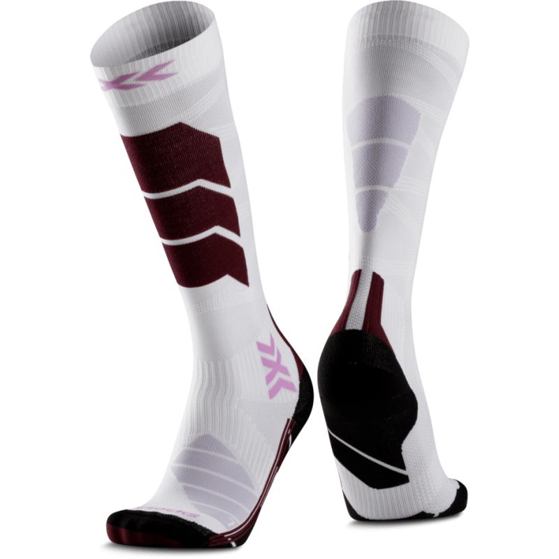 Kompressionsstrumpor skid X-SOCKS SKI EXPERT OTC (X WHITE/LAVENDER) Dam