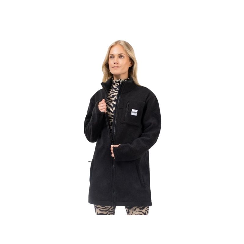 Fleece Jacket Eivy Versa Sherpa Coat (Black) Women