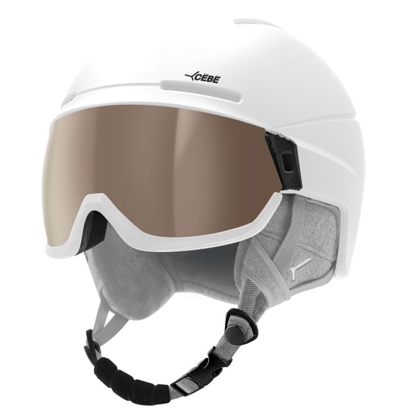 Hjelm med visir Cébé RISE VISION VARIO (WHITE | VARIO FLASH GOLD | CAT.13) Unisex