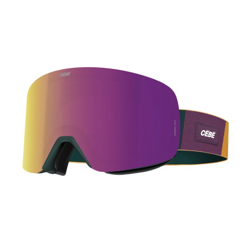 Ski goggles Cébé STRIKER2 HERITAGE Size S/M (FOREST | DARK GREY REVO FLASH PURPLE | CAT.3) Unisex
