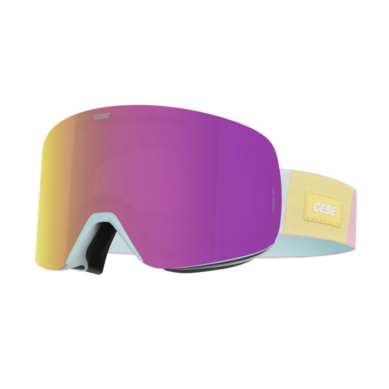 Ski goggles Cébé STRIKER2 HERITAGE Size S/M (GREEN PASTEL | DARK GREY REVO FLASH PINK | CAT.3) Unisex