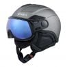 Casque de ski à visière CAIRN HELIOS LEATHER EVOLIGHT NXT (METALLIC SILVER)