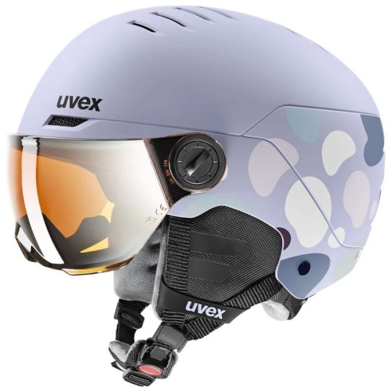 Casque de ski à visière UVEX ROCKET JUNIOR VISOR (COOL LAVENDER - S2 MIRROR SILVER)) Junior