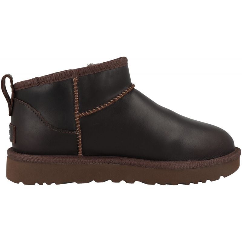 Boots UGG CLASSIC ULTRA MINI LTHR REGEN (IRONWOOD) women