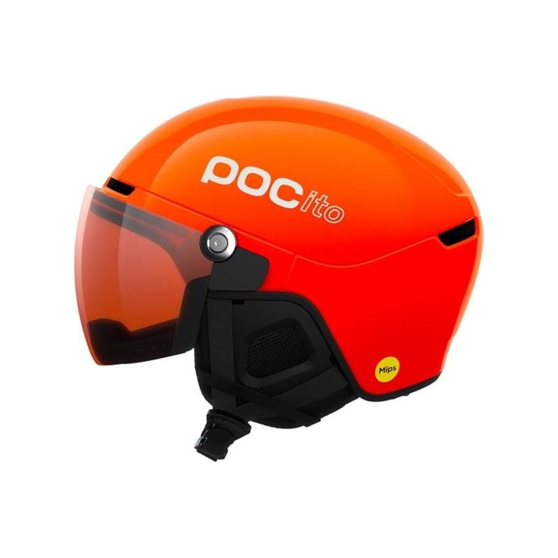 Skidhjälm med visir POC POCito Obex Visor (Fluorescerande Orange/Clarity POCito/Delvis Soligt/Ljus Orange) Barn