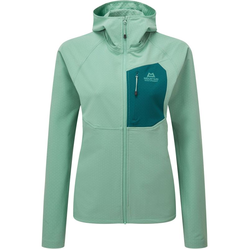Huppari MOUNTAIN EQUIPMENT Arrow Hooded Wmns Jacket (Lichen Green/D Teal) Naisille