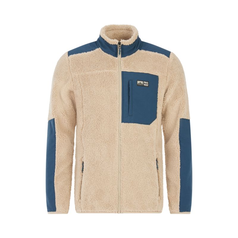 Fleece Protest PRTBleaker outdoor full zip top (BambooBeige) Menn