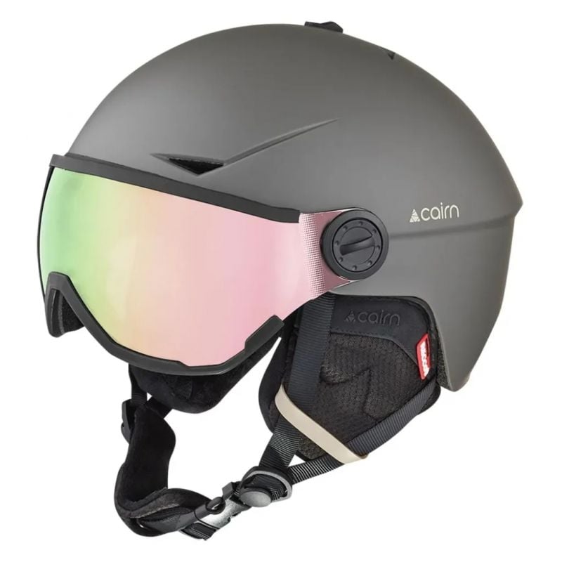 Casque de ski CAIRN RISE VISOR PURE (mat kaki argile)