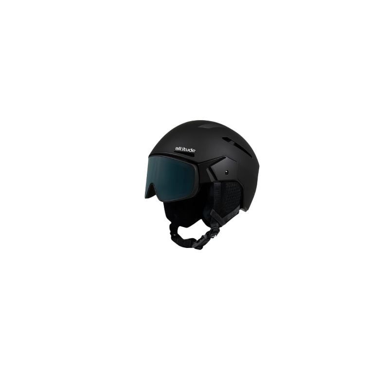 Casco de esquí con visera Altitude Eyewear STRATOS (Negro Mate CAT 1-3 PURPLE)