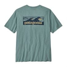 T-Shirt Patagonia M's Boardshort Logo Pocket Responsibili-Tee (Blue Sage) Herren