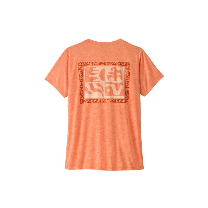 Teknisk T-skjorte Patagonia W's Cap Cool Daily Shirt - Mother Rays (Peach Sherbet) Dame