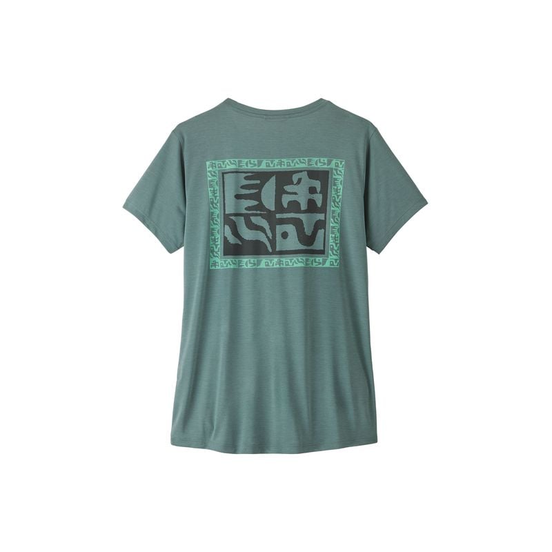 Technisches T-Shirt Patagonia W's Cap Cool Daily Shirt - Mother Rays (Blue Sage - Light Blue Sage X-Dye) Damen