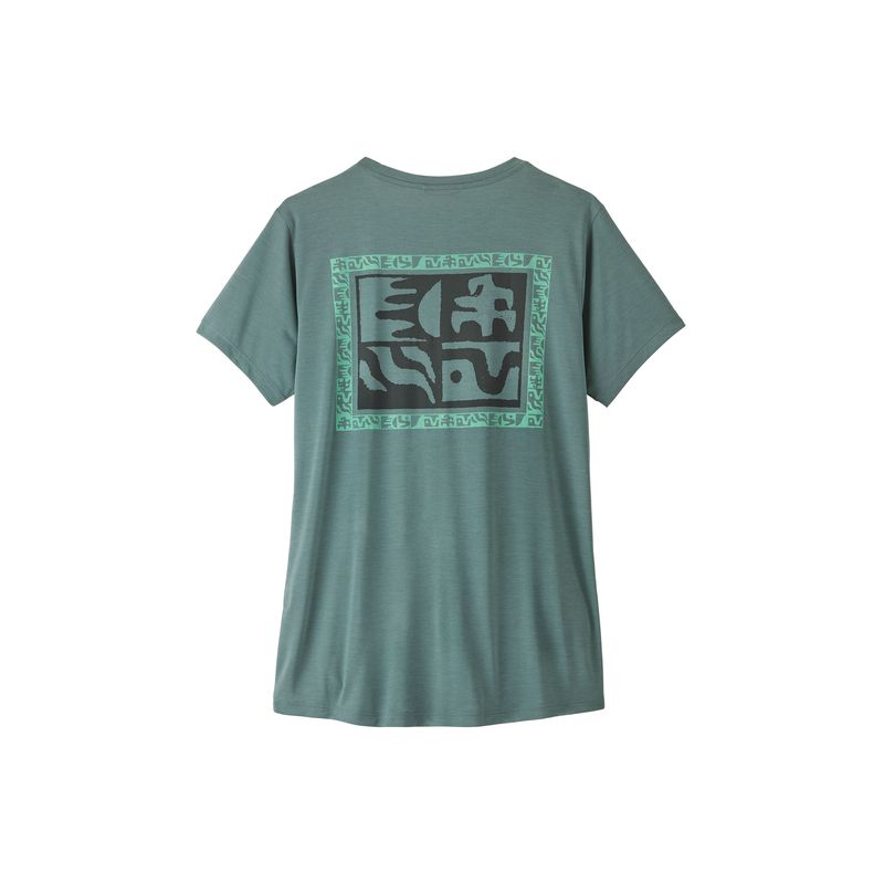 T-shirt technique PATAGONIA W's Cap Cool Daily Shirt - Mother Rays (Blue Sage - Light Blue Sage X-Dye) Femme 