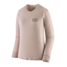 Technisches Oberteil Patagonia W's L/S Cap Cool Merino Blend Graphic Shirt (Fitz Roy Strata: Shroom Taupe) Damen