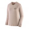 Patagonia Naisille L/S Cap Cool Merino Blend Graphic Shirt (Fitz Roy Strata: Shroom Taupe)