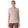 Patagonia Dame L/S Cap Cool Merino Blend Graphic Shirt (Fitz Roy Strata: Shroom Taupe)