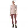 Patagonia W's L/S Cap Cool Merino Blend Graphic Shirt (Fitz Roy Strata: Shroom Taupe)