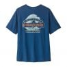 T-Shirt Patagonia M's Cap Cool Daily Shirt - Great Waves (Clement Blue - Light Clement Blue X-Dye) Mannen