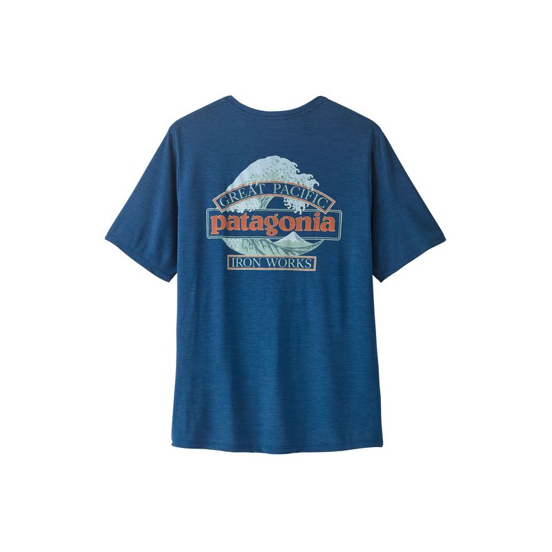 T-Shirt Patagonia M's Cap Cool Daily Shirt - Great Waves (Clement Blue - Light Clement Blue X-Dye) Uomo