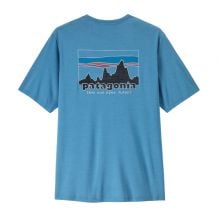 T-paita Patagonia M's Cap Cool Daily Shirt - '73 Skyline (Shore Blue - Light Shore Blue X-Dye) Miehet