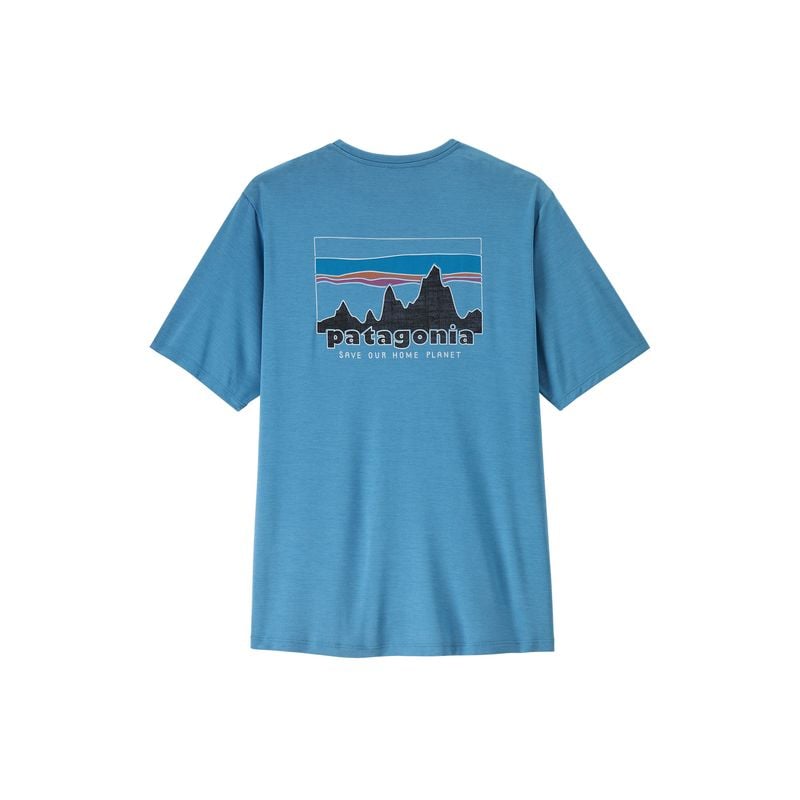 T-Shirt Patagonia M's Cap Cool Daily Shirt - '73 Skyline (Shore Blue - Light Shore Blue X-Dye) Herr