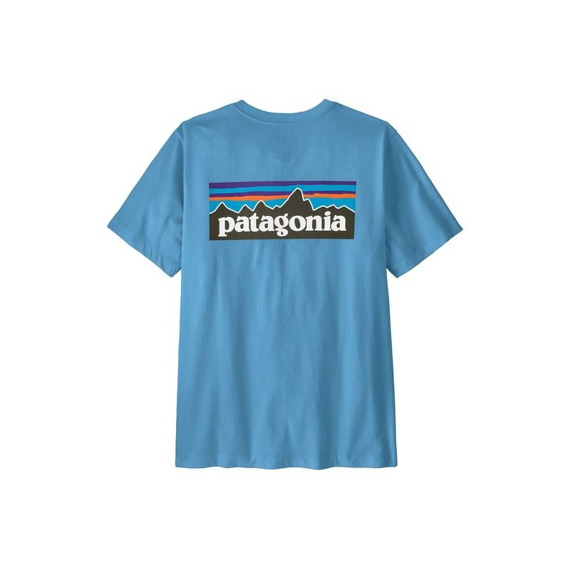 T-Shirt Patagonia M's P-6 Logo T-Shirt (Shore Blue) Herren