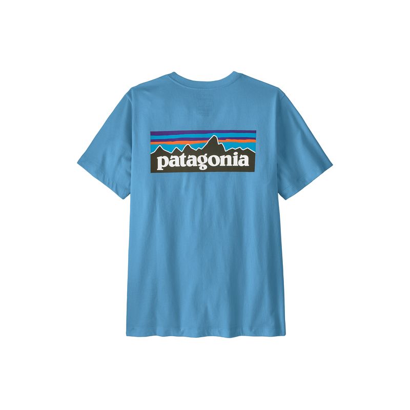 T-Shirt Patagonia M's P-6 Logo T-Shirt (Shore Blue) Uomo
