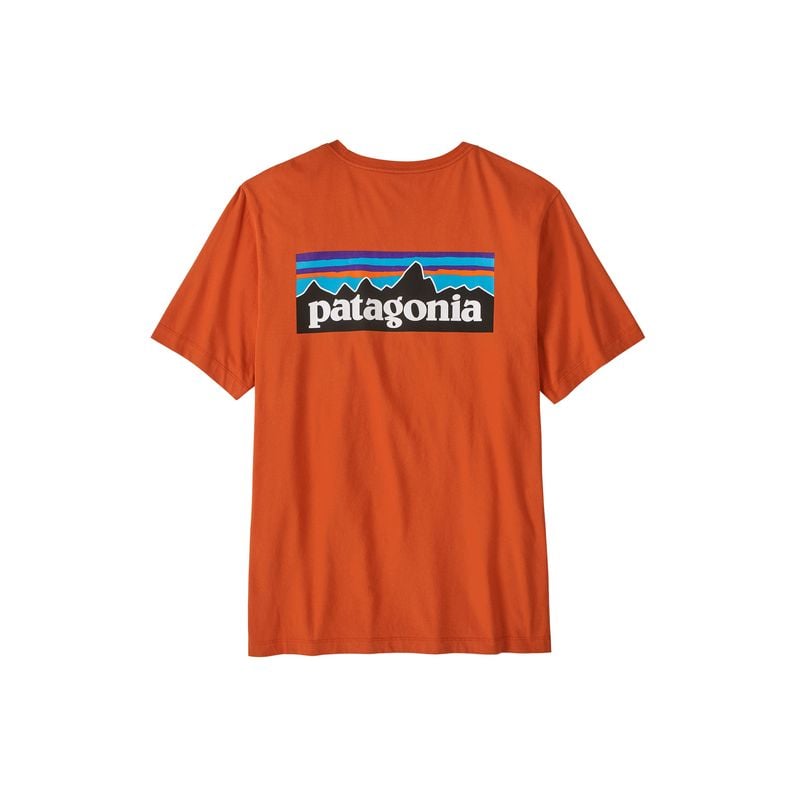 T-skjorte Patagonia M's P-6 Logo T-Shirt (Coal Orange) Menn
