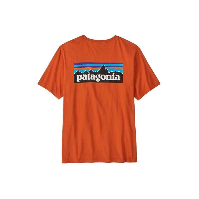 T-Shirt Patagonia M's P-6 Logo T-Shirt (Coal Orange) Uomo