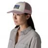 Casquette PATAGONIA P-6 Logo Trucker (White wQuiet Violet)