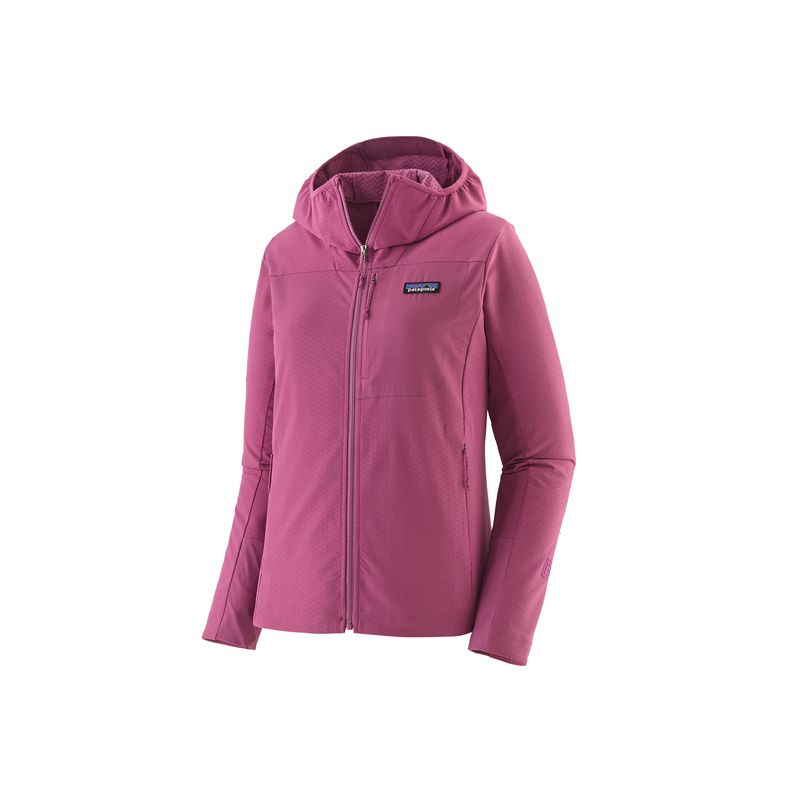 Chaqueta Patagonia W's R1 CrossStrata Hoody (Faded Magenta) Mujer 