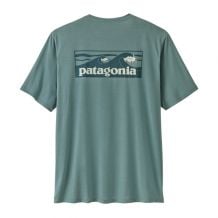 T-Shirt Patagonia M's Cap Cool Daily Shirt - Boardshort Logo (Blue Sage - Light Blue Sage X-Dye) Herren