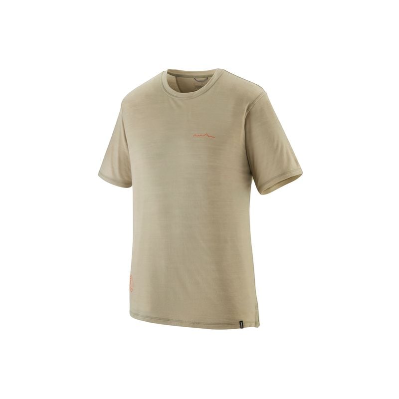 T-shirt Patagonia M's Cap Cool Merino Blend Graphic Shirt ( Multi-Pitch: Weathered Stone) Men